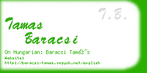 tamas baracsi business card